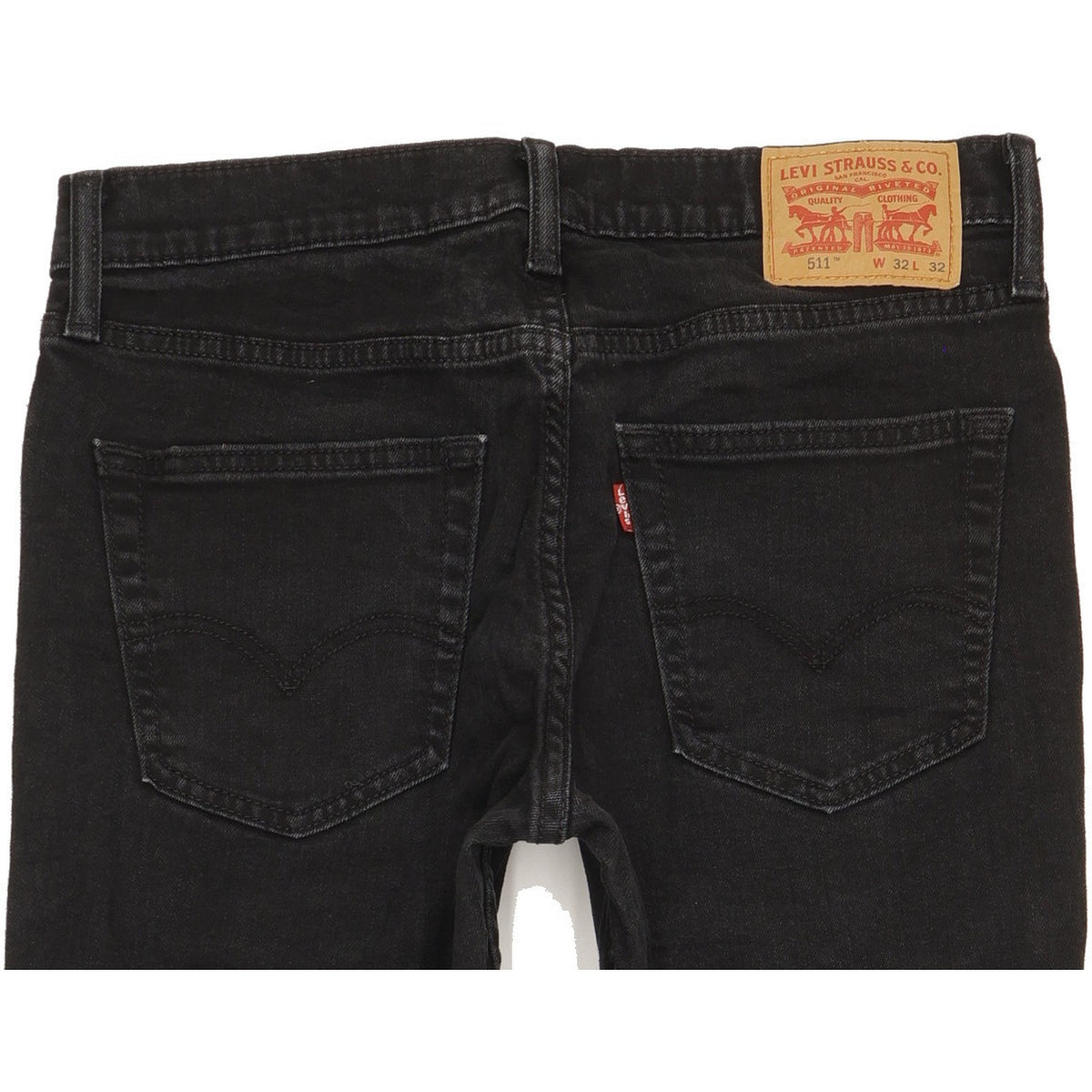 Levi's 511 Men Black Straight Slim Stretch Jeans W32 L31