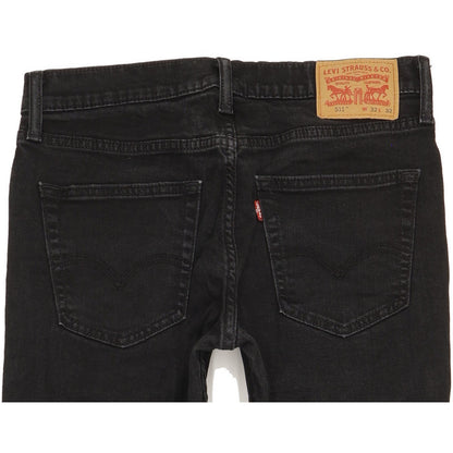 Levi's 511 Men Black Straight Slim Stretch Jeans W32 L31