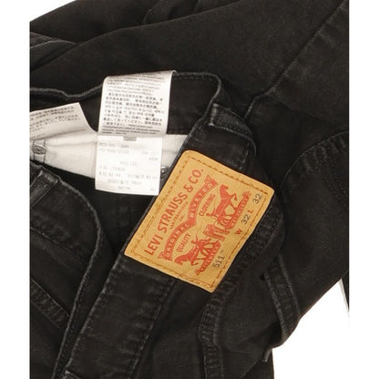Levi's 511 Men Black Straight Slim Stretch Jeans W32 L31