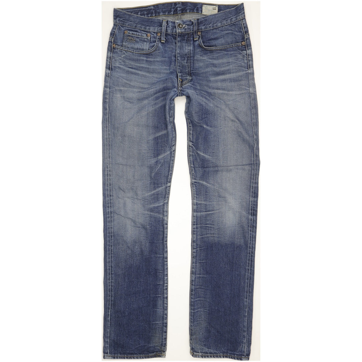 G-Star 3301 Men Blue Straight Regular Jeans W32 L34