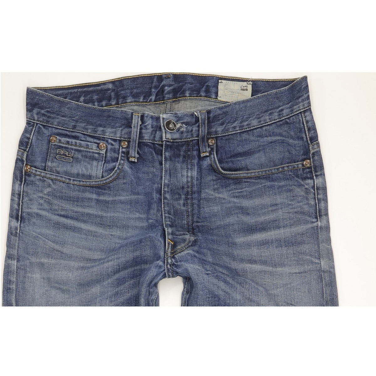 G-Star 3301 Men Blue Straight Regular Jeans W32 L34