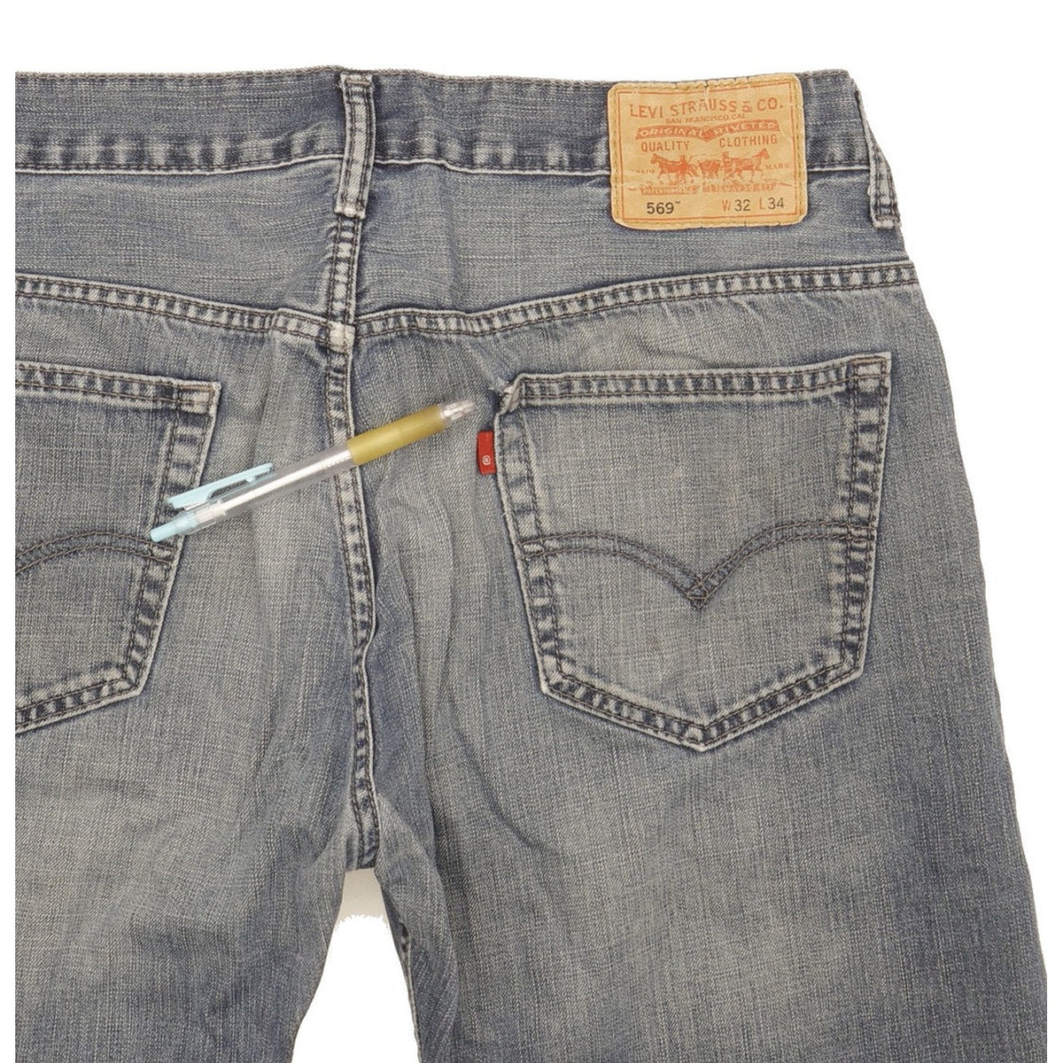 Levi's 569 Men Blue Straight Loose Jeans W32 L31