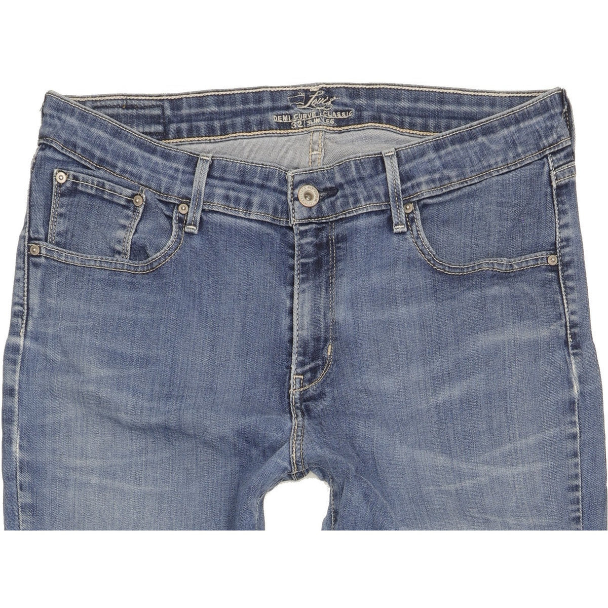 Levi's Demi Curve Women Blue Straight Classic Stretch Jeans W32 L33