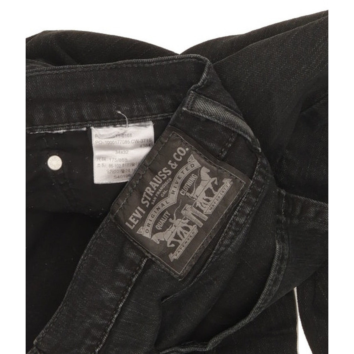 Levi's 511 Men Black Straight Slim Jeans W34 L32