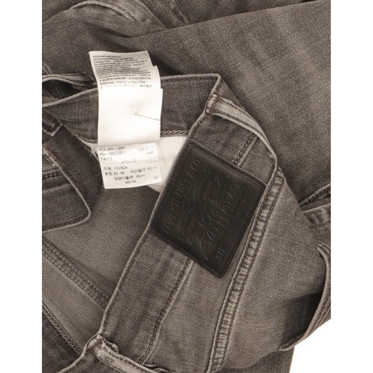 Levi's 511 Men Grey Straight Slim Stretch Jeans W32 L32