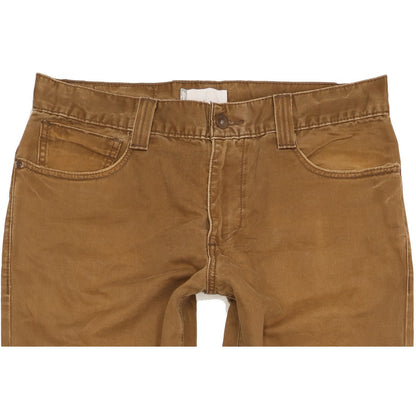 Levi's Men Brown Straight Slim Jeans W34 L34
