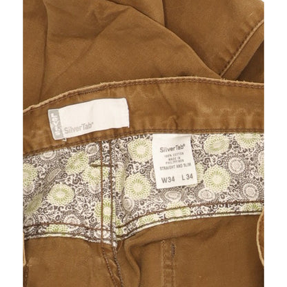 Levi's Men Brown Straight Slim Jeans W34 L34