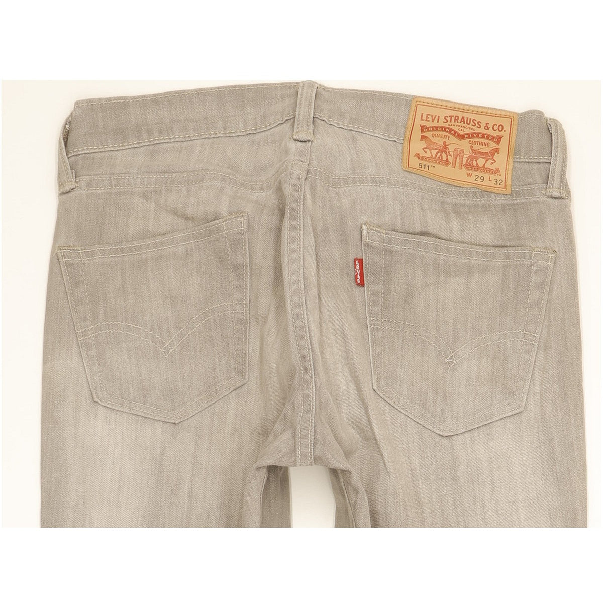 Levi's 511 Men Grey Straight Slim Stretch Jeans W29 L31