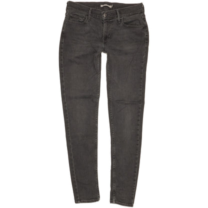 Levi's 710 Super Women Black Skinny Slim Stretch Jeans W29 L30