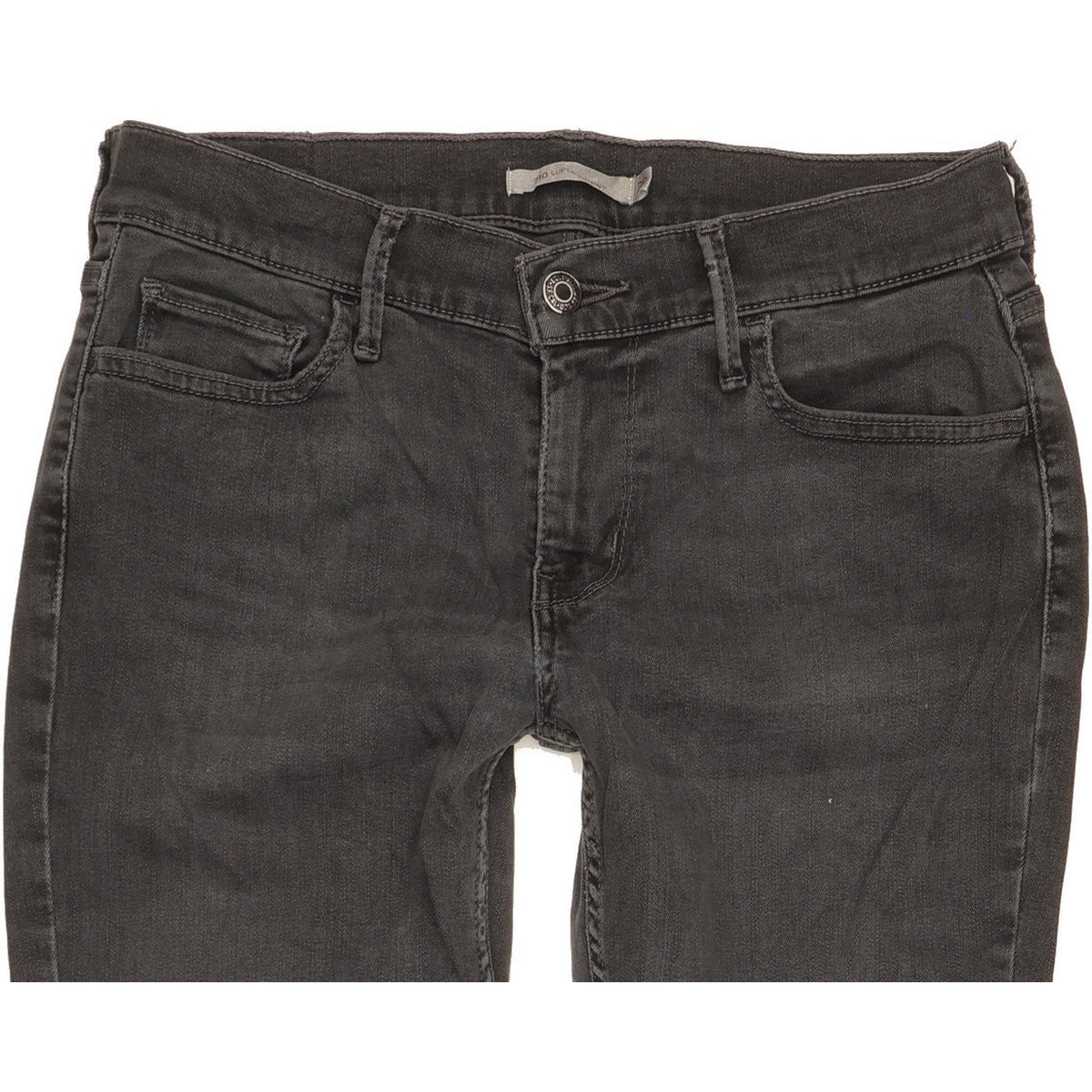 Levi's 710 Super Women Black Skinny Slim Stretch Jeans W29 L30