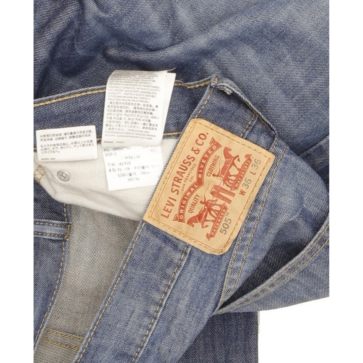 Levi's 505 Men Blue Straight Regular Jeans W36 L36