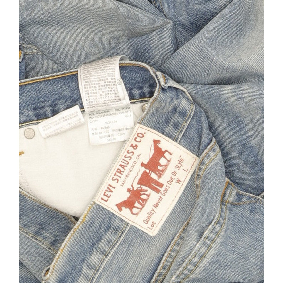 Levi's 506 Men Blue Straight Regular Jeans W34 L36