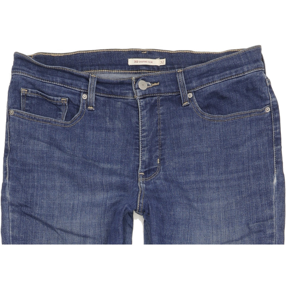Levi's 312 Shaping Women Blue Straight Slim Stretch Jeans W32 L34