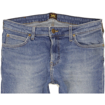 Lee Malone Men Blue Skinny Slim Stretch Jeans W34 L32