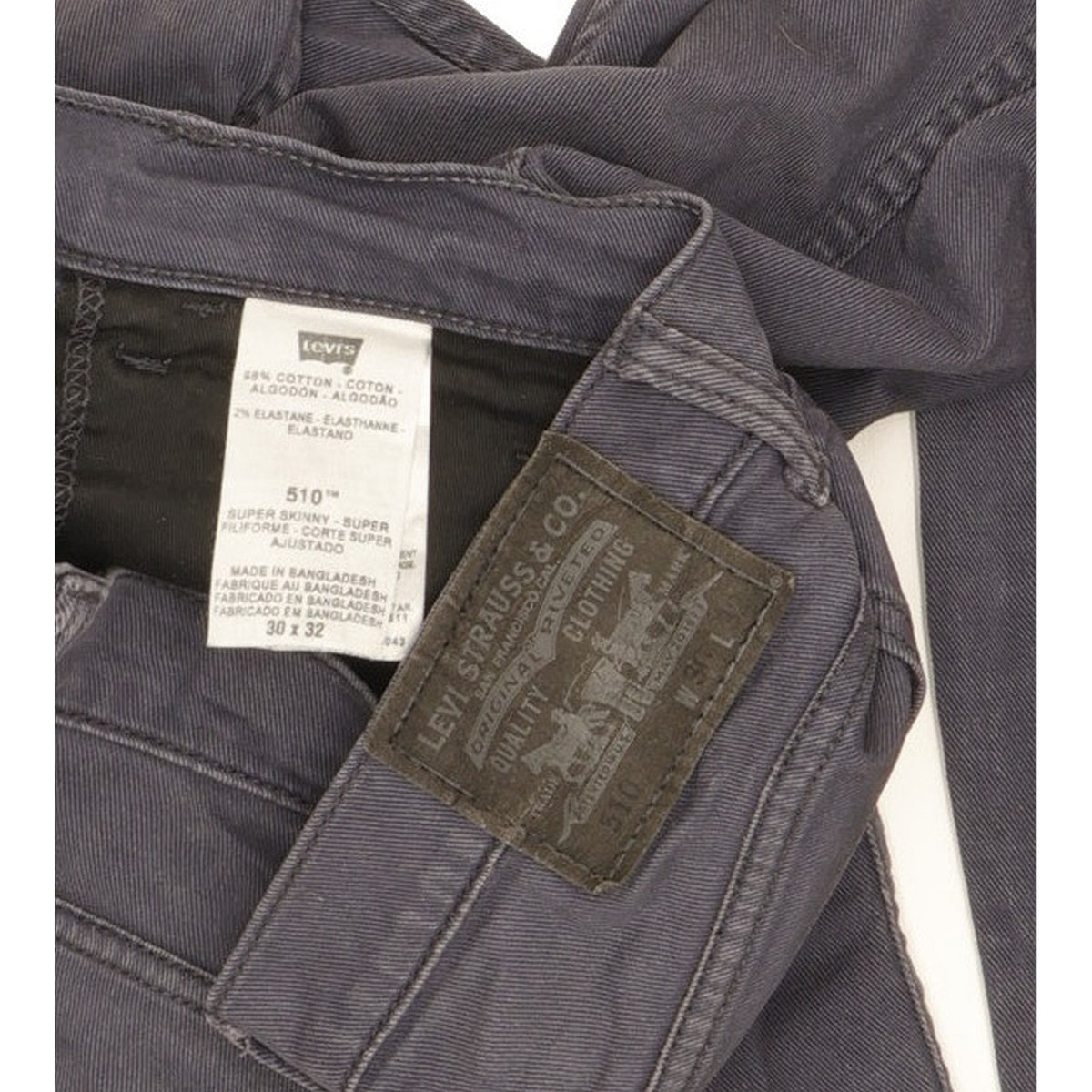 Levi's 510 Men Blue Skinny Slim Stretch Jeans W30 L30