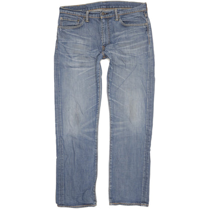 Levi's 504 Men Blue Straight Regular Stretch Jeans W34 L32
