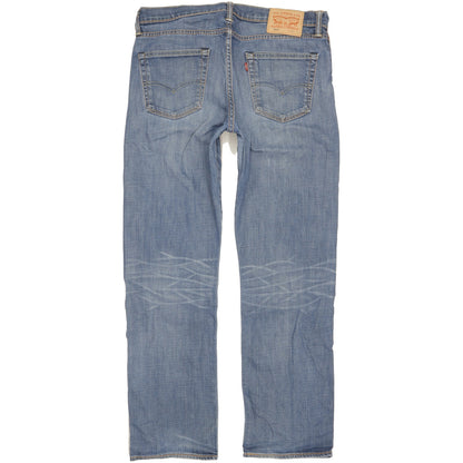 Levi's 504 Men Blue Straight Regular Stretch Jeans W34 L32