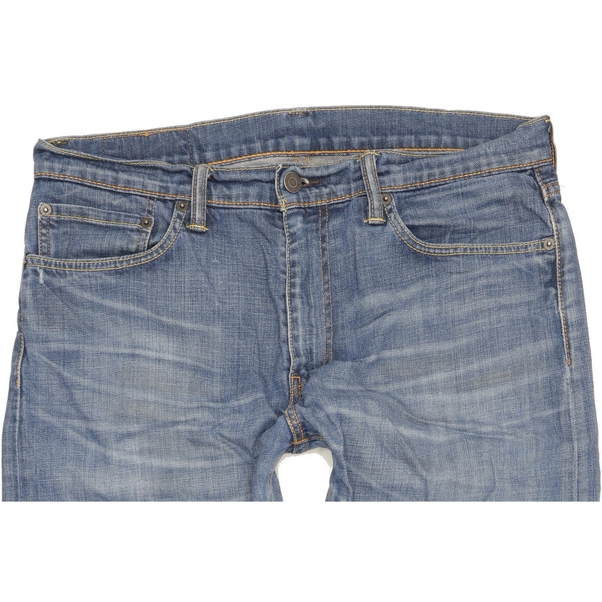Levi's 504 Men Blue Straight Regular Stretch Jeans W34 L32