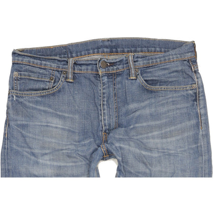 Levi's 504 Men Blue Straight Regular Stretch Jeans W34 L32