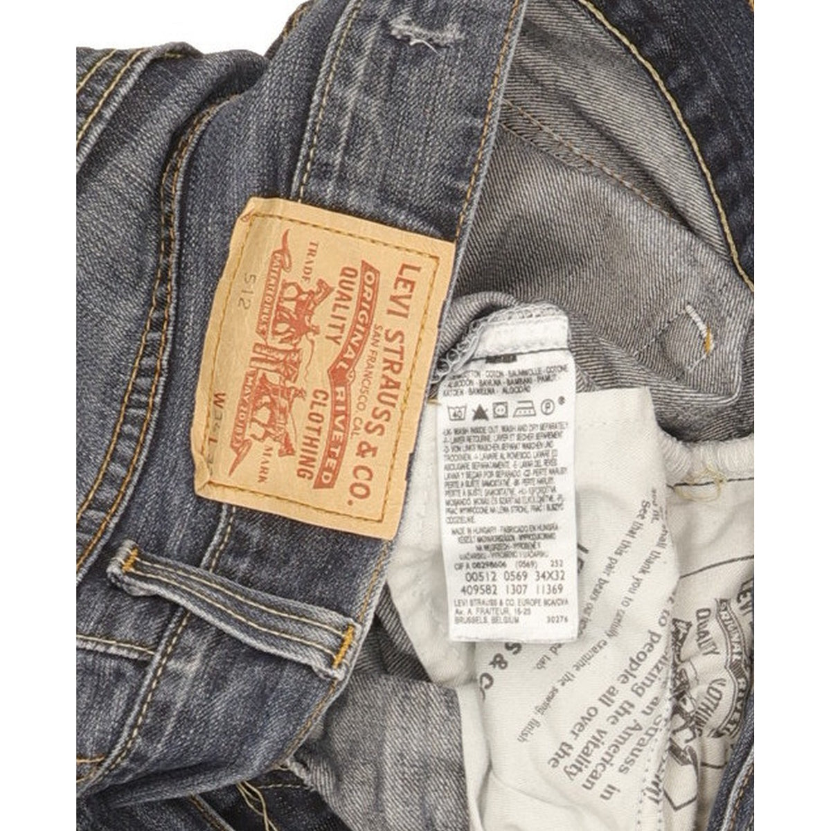Levi's 512 Men Blue Bootcut Slim Jeans W34 L31