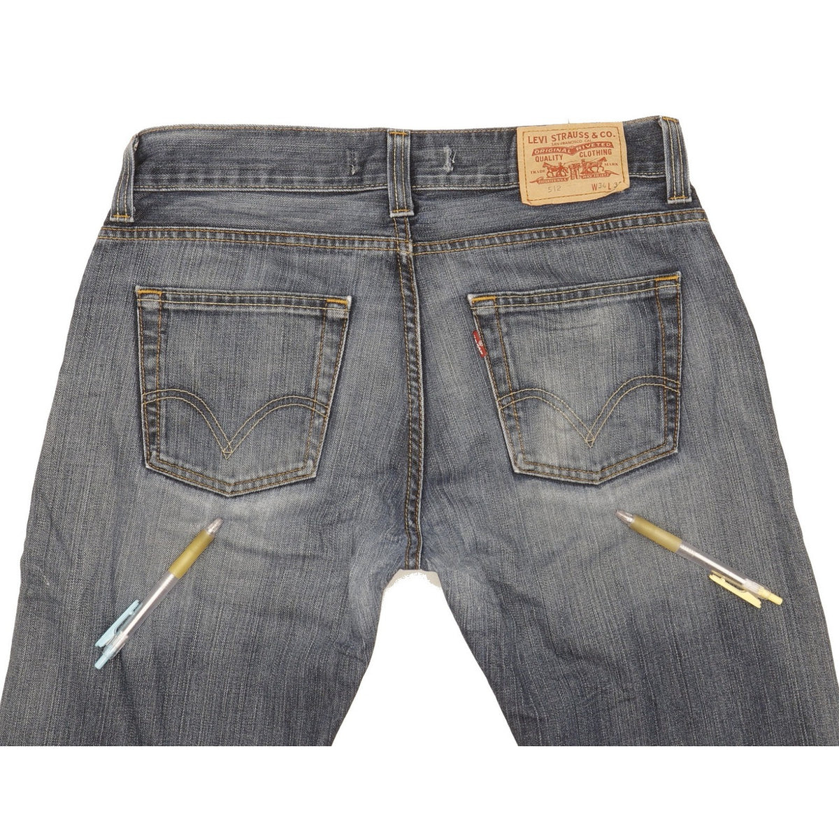 Levi's 512 Men Blue Bootcut Slim Jeans W34 L31