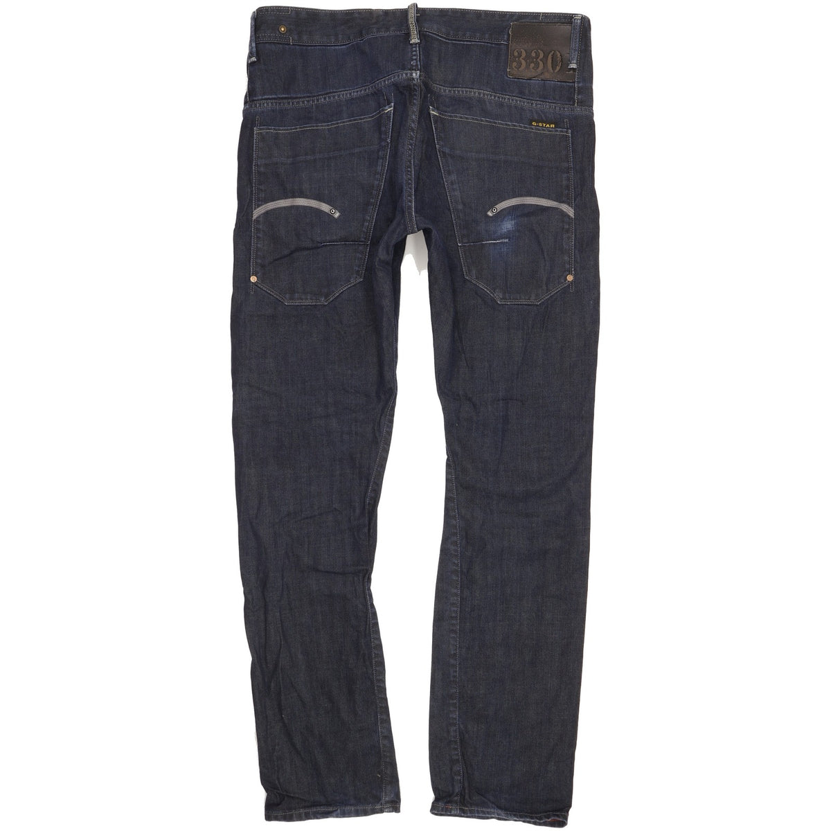 G-Star Structor Men Navy Straight Slim Jeans W36 L33
