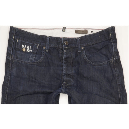 G-Star Structor Men Navy Straight Slim Jeans W36 L33