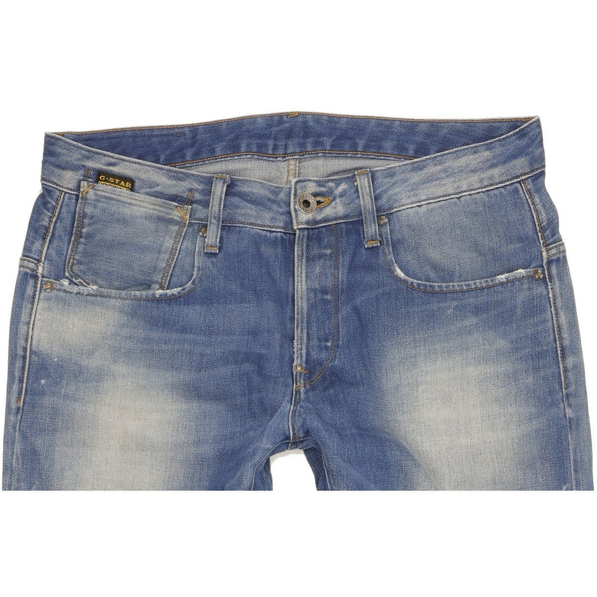 G-Star A Crotch Men Blue Tapered Slim Jeans W34 L32