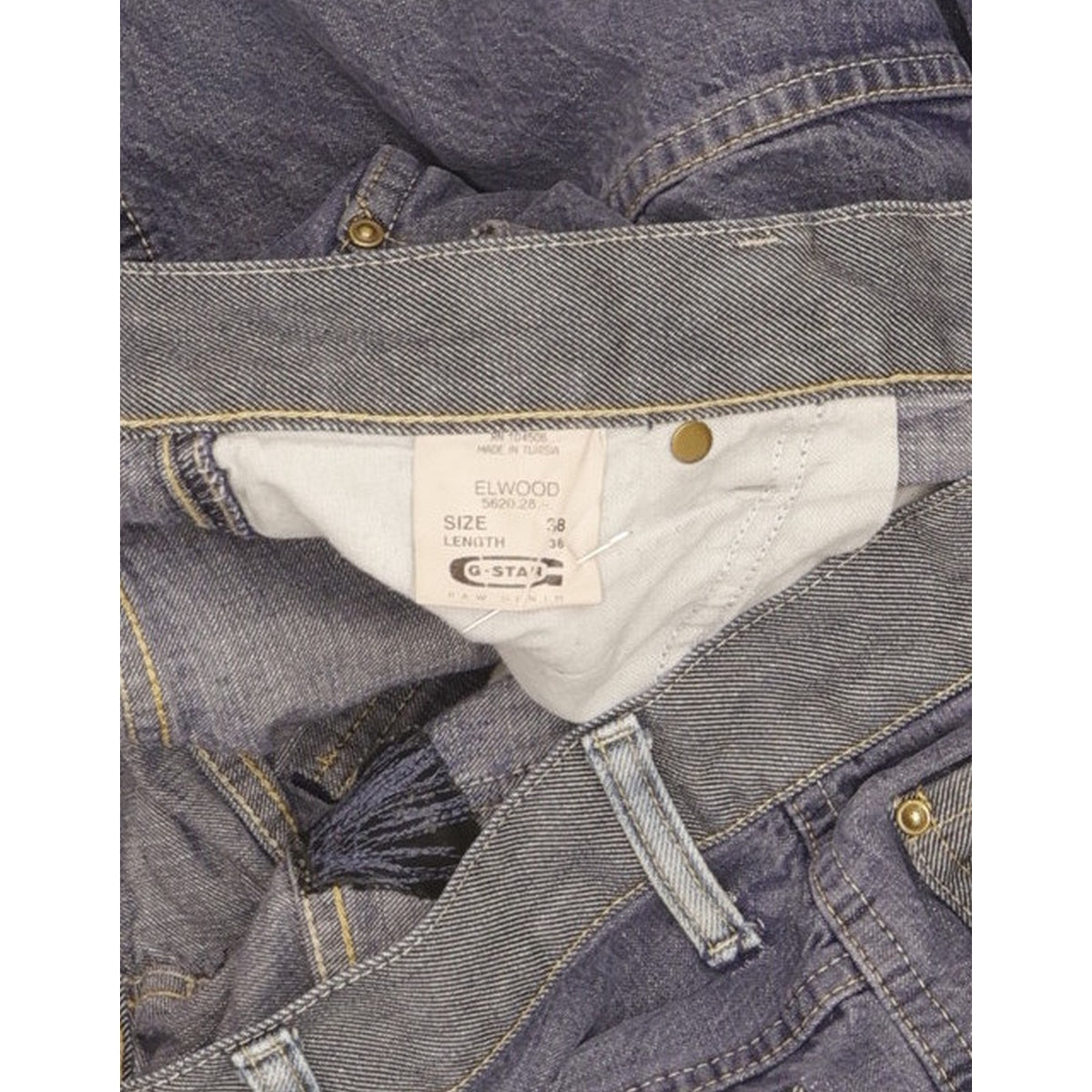 G-Star Elwood Men Blue Straight Regular Jeans W36 L34
