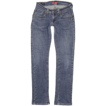 Levi's 504 Women Blue Straight Slim Stretch Jeans W28 L34