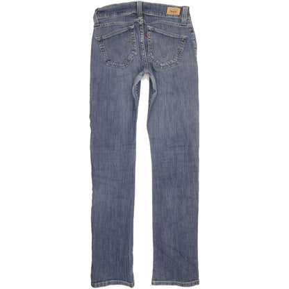 Levi's 504 Women Blue Straight Slim Stretch Jeans W28 L34