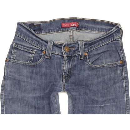Levi's 504 Women Blue Straight Slim Stretch Jeans W28 L34