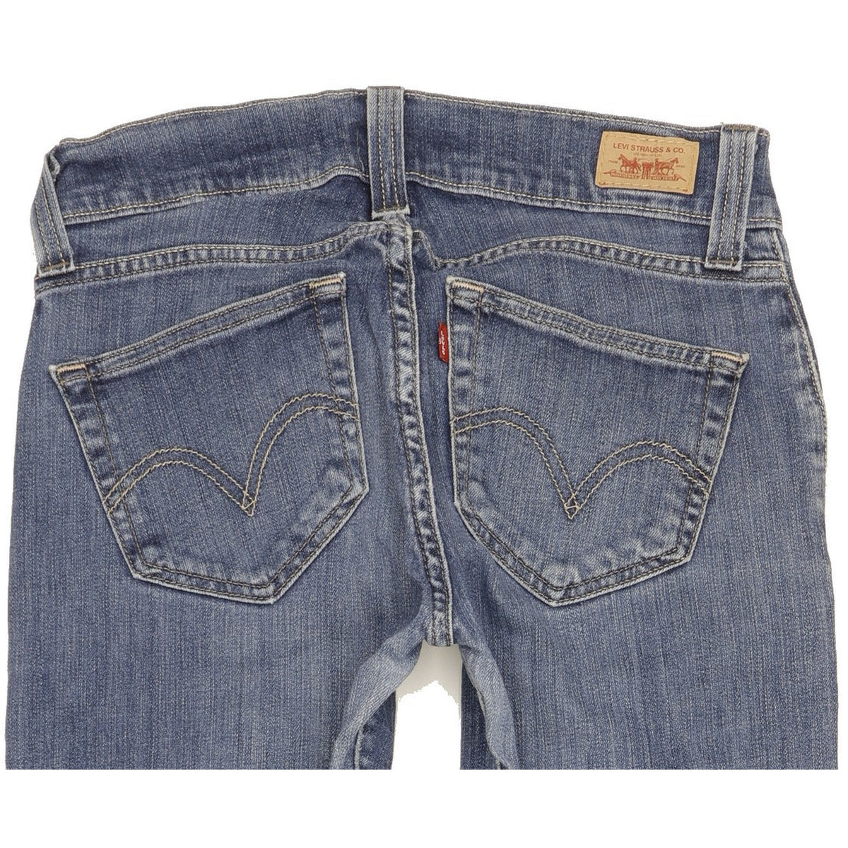 Levi's 504 Women Blue Straight Slim Stretch Jeans W28 L34