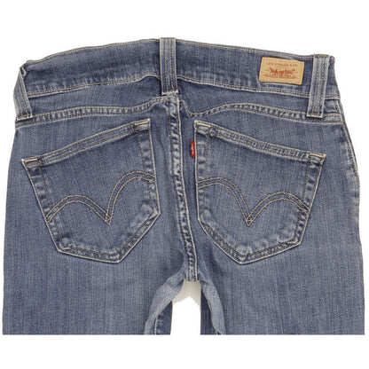 Levi's 504 Women Blue Straight Slim Stretch Jeans W28 L34