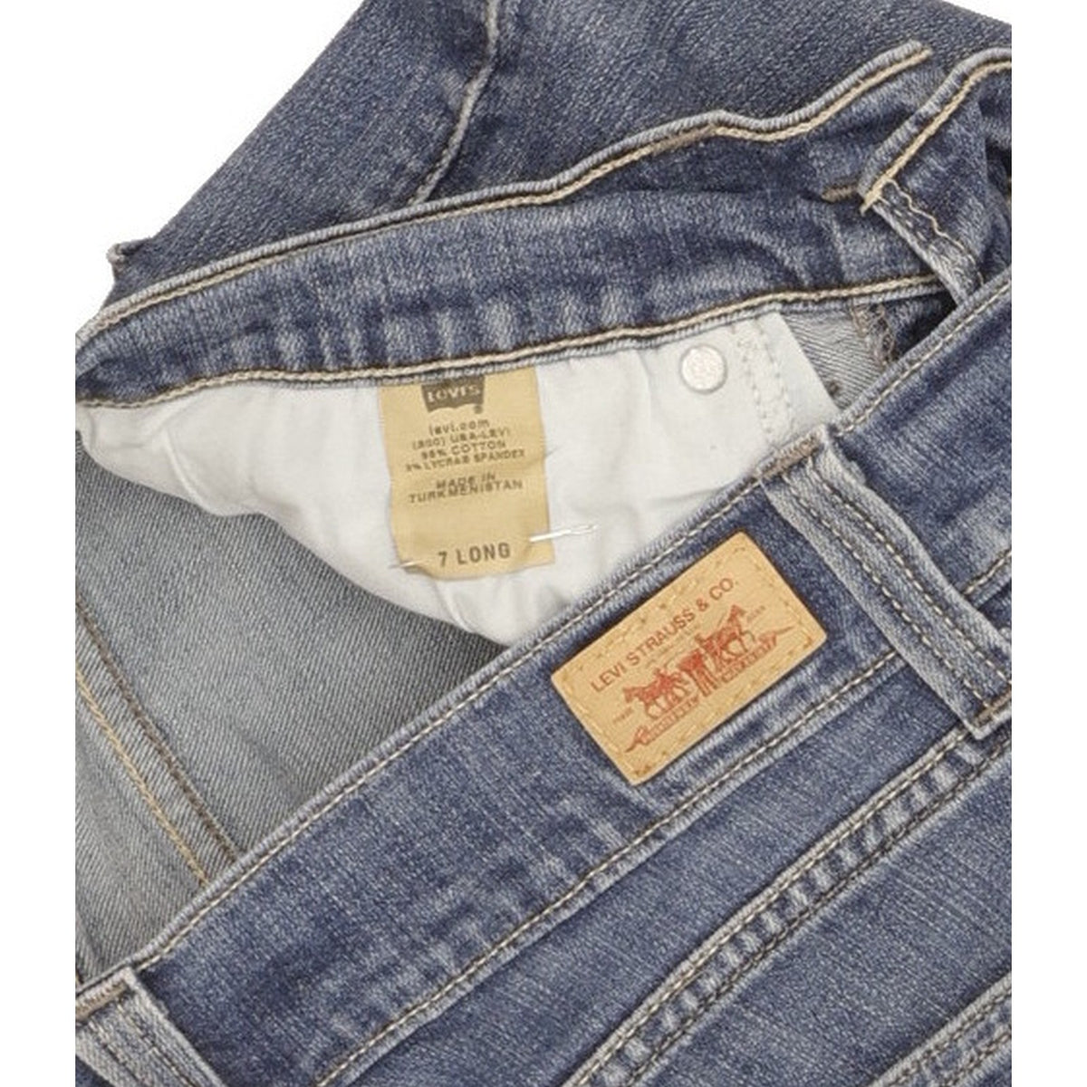 Levi's 504 Women Blue Straight Slim Stretch Jeans W28 L34