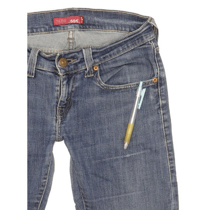 Levi's 504 Women Blue Straight Slim Stretch Jeans W28 L34