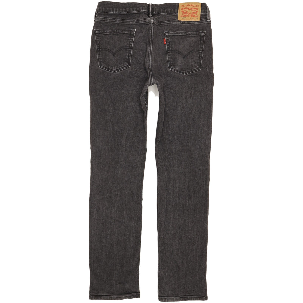 Levi's 514 Men Black Straight Slim Stretch Jeans W33 L33