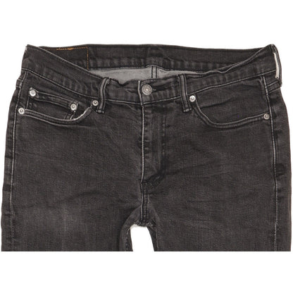 Levi's 514 Men Black Straight Slim Stretch Jeans W33 L33