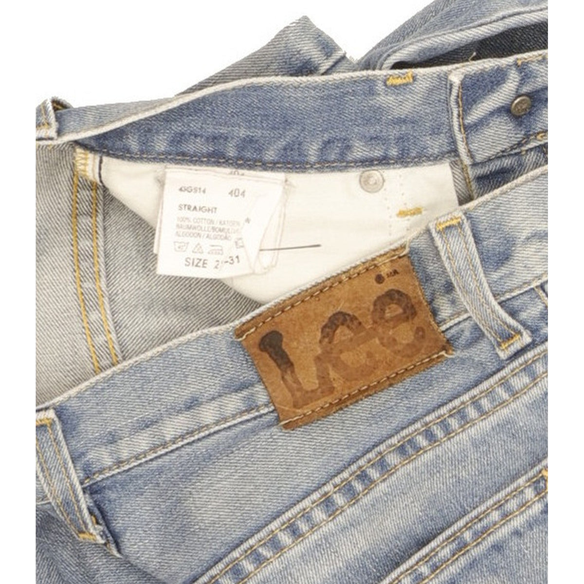 Lee Men Blue Straight Slim Jeans W28 L32