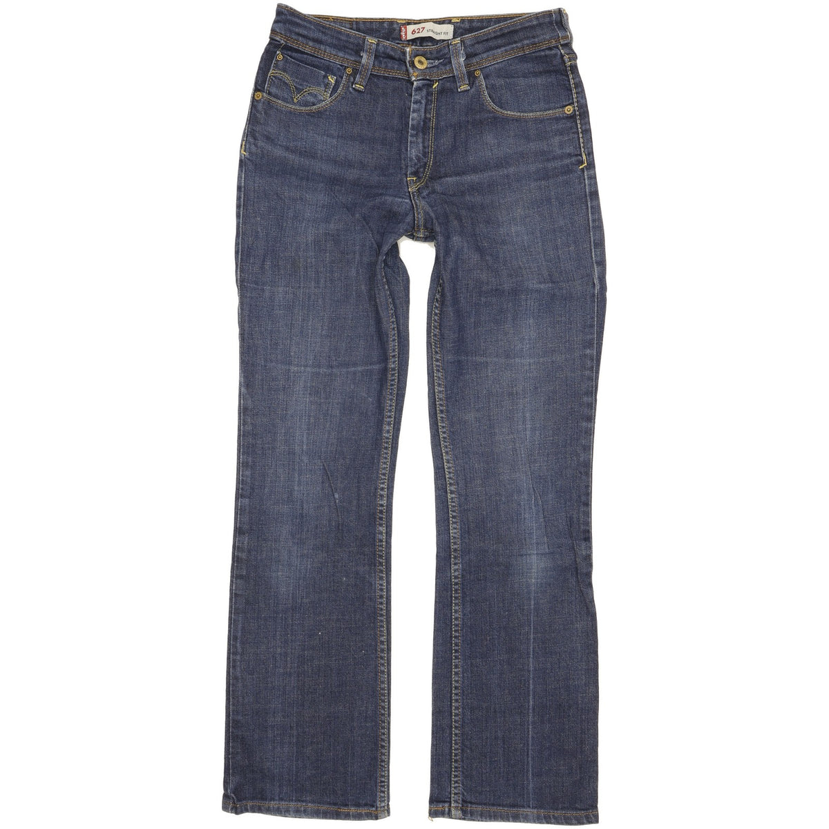 Levi's 627 Women Blue Straight Slim Stretch Jeans W28 L29