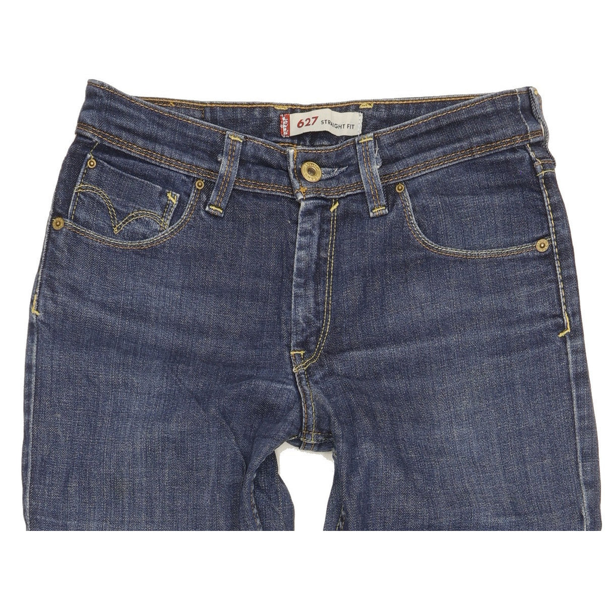 Levi's 627 Women Blue Straight Slim Stretch Jeans W28 L29