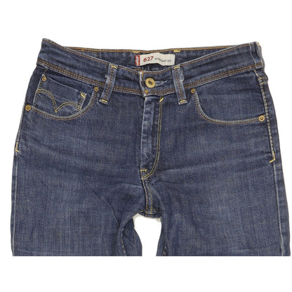 Levi's 627 Women Blue Straight Slim Stretch Jeans W28 L29