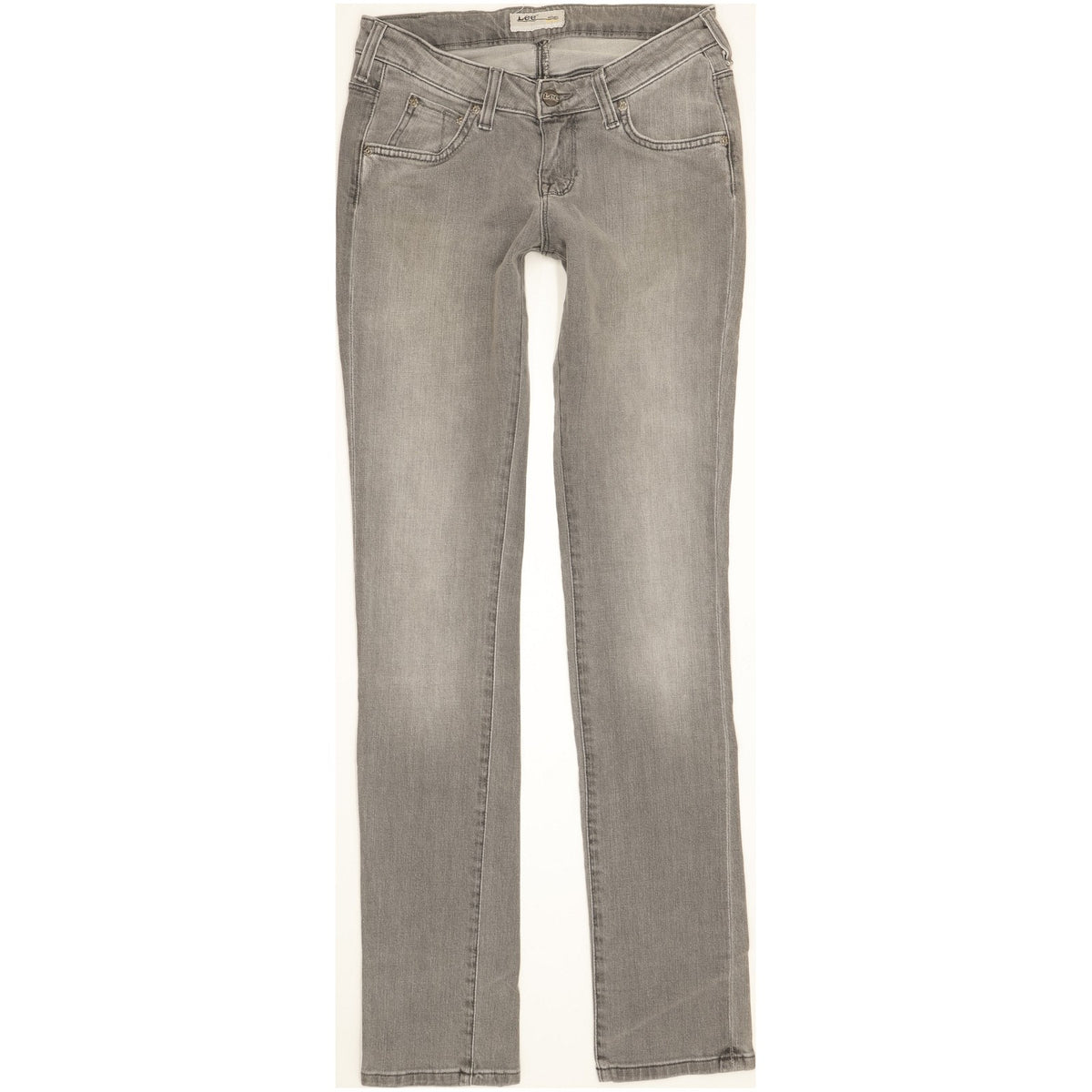 Lee Women Grey Straight Slim Stretch Jeans W26 L33