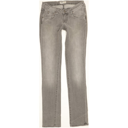 Lee Women Grey Straight Slim Stretch Jeans W26 L33
