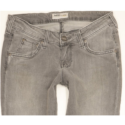 Lee Women Grey Straight Slim Stretch Jeans W26 L33