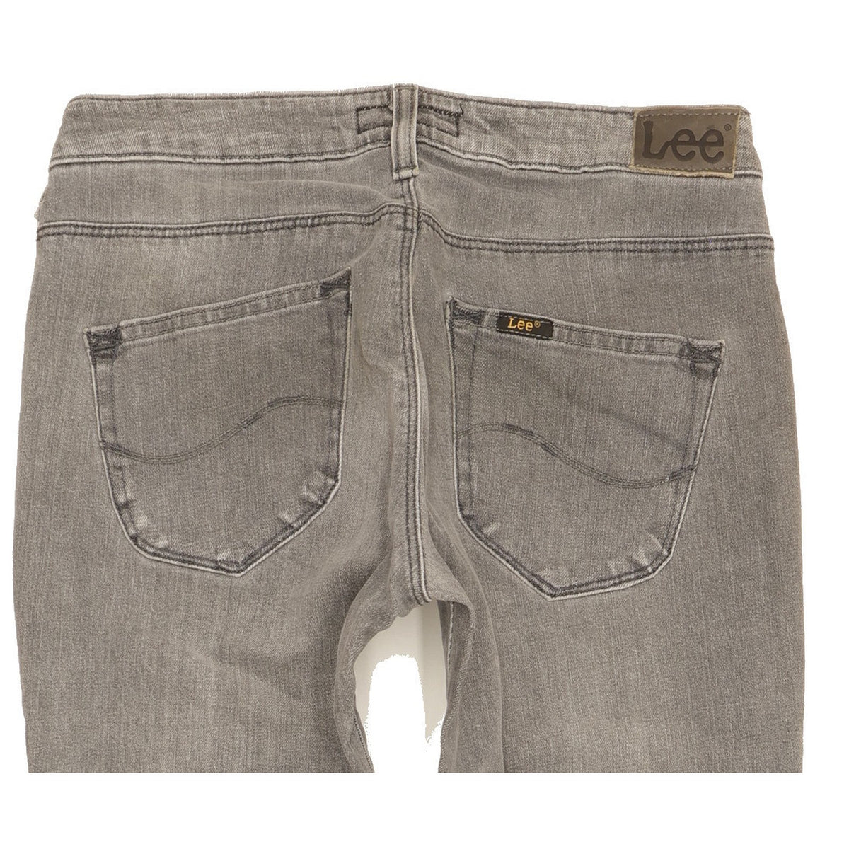 Lee Women Grey Straight Slim Stretch Jeans W26 L33