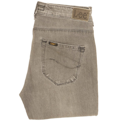 Lee Women Grey Straight Slim Stretch Jeans W26 L33