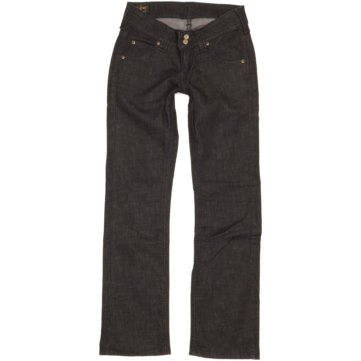 Lee Canora Kids Women Black Straight Slim Stretch Jeans W26 L30