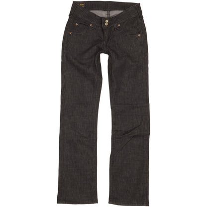 Lee Canora Kids Women Black Straight Slim Stretch Jeans W26 L30