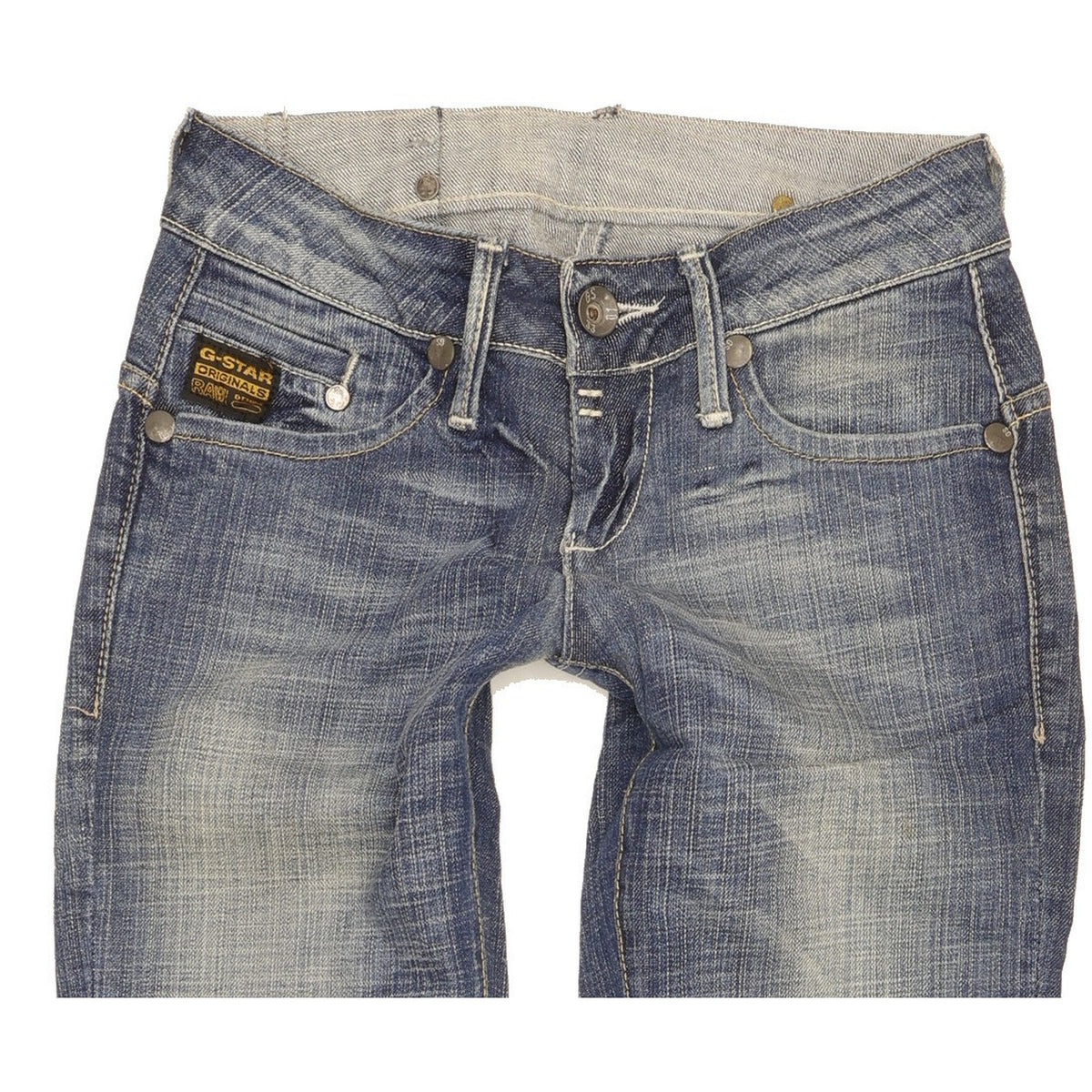 G-Star Midge Women Blue Straight Slim Stretch Jeans W25 L30